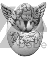 Dekorativ aspersory med en engel