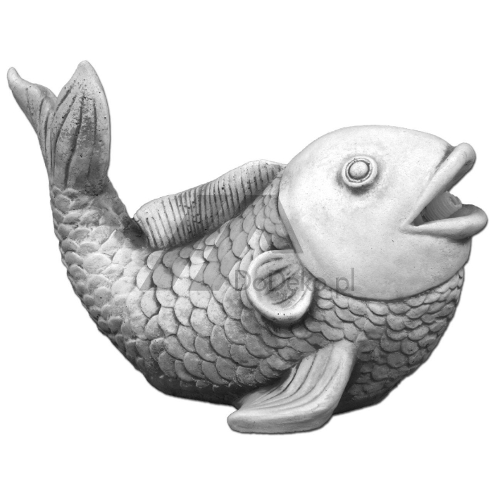 En figur, der hælder vand - en fisk